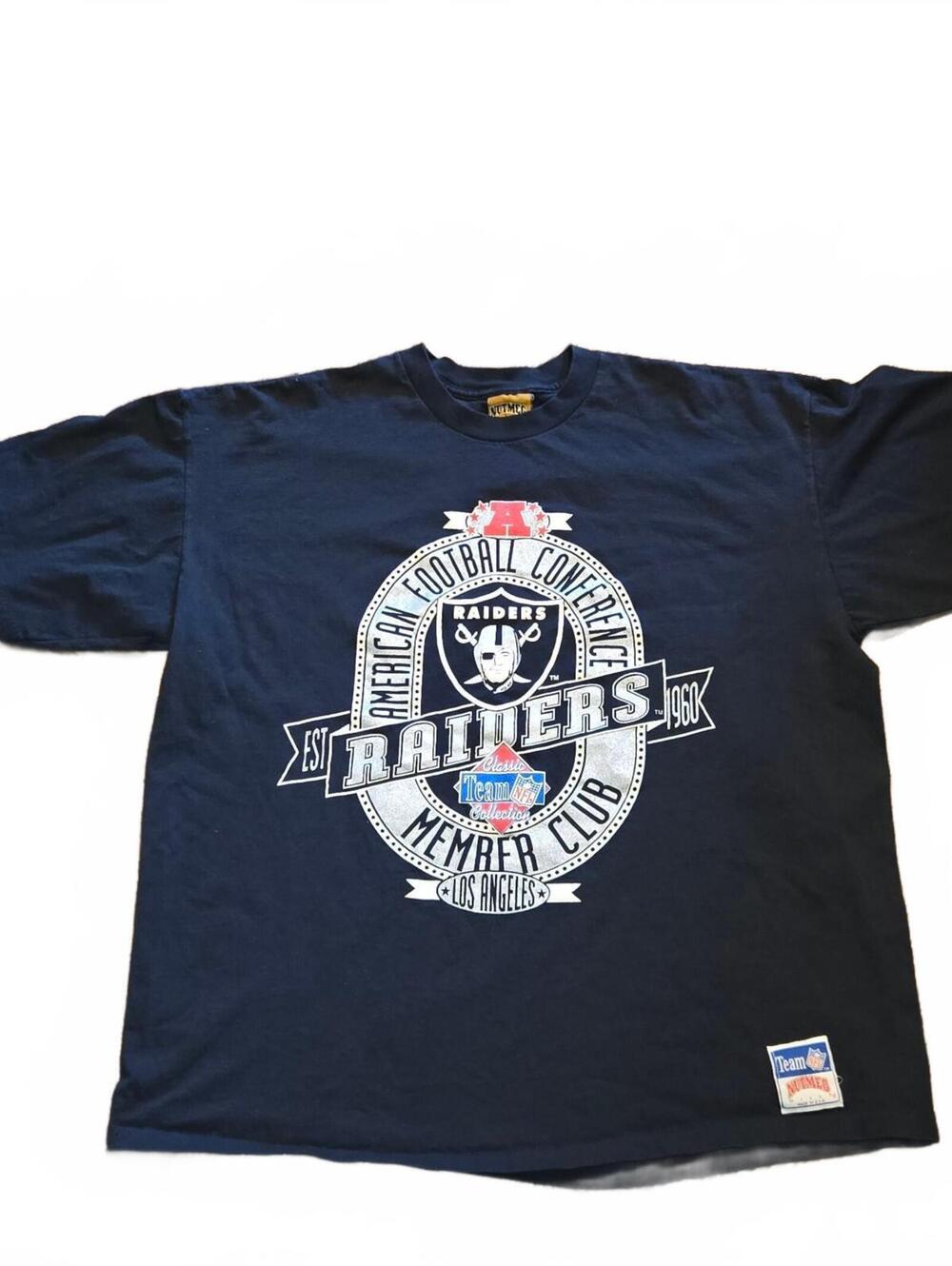 VTG Raiders Nutmeg T-Shirt Men's XL 90s Single Stitch USA LA NFL